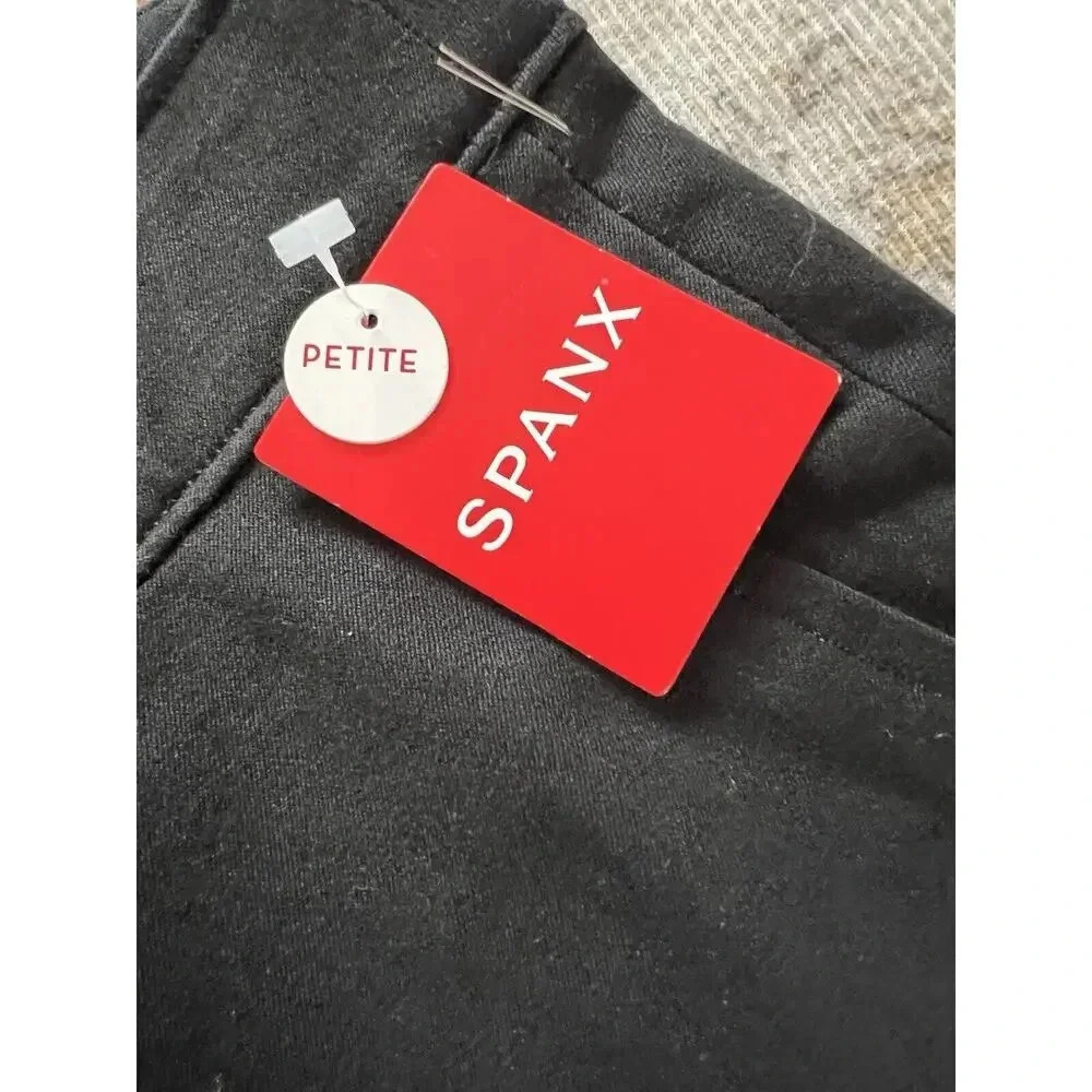 Spanx Polished Ankle Slim Black Pants Straight Womens Peite Size XS - Picture 2 of 10